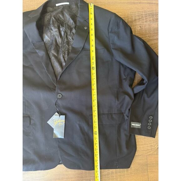 Johnny Bigg Black RAYMOND 2 BUTTON SUIT JACKET NEW With Tags Size 48 - Picture 6 of 7
